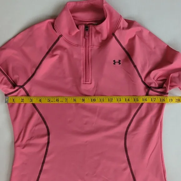 Under Armour Cold Gear Semi-Fitted Long Sleeve Athletic Top L Pink - Picture 13 of 14